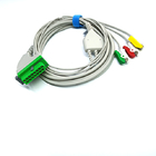 FUKUDA DENSHI Compatible Ecg Cable 3 Leads AHA Grabber End 15PIN