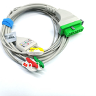 FUKUDA DENSHI Compatible Ecg Cable 3 Leads AHA Grabber End 15PIN