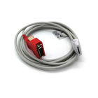 Length 2.2m SPO2 Extension Cable For Masimo Gray TPU Jacket Cable