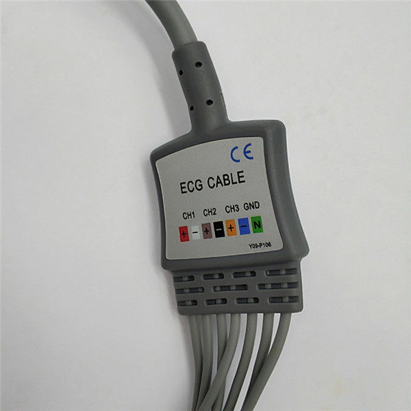 Compatible Biomedical BI9800/BI9000 Holter 7 Leads ECG Cable with Snap/Clip IEC/AHA Type for Patient Monitor